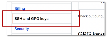 SSH option is Settings